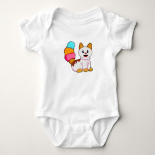 Cat with Popsicle Baby Bodysuit