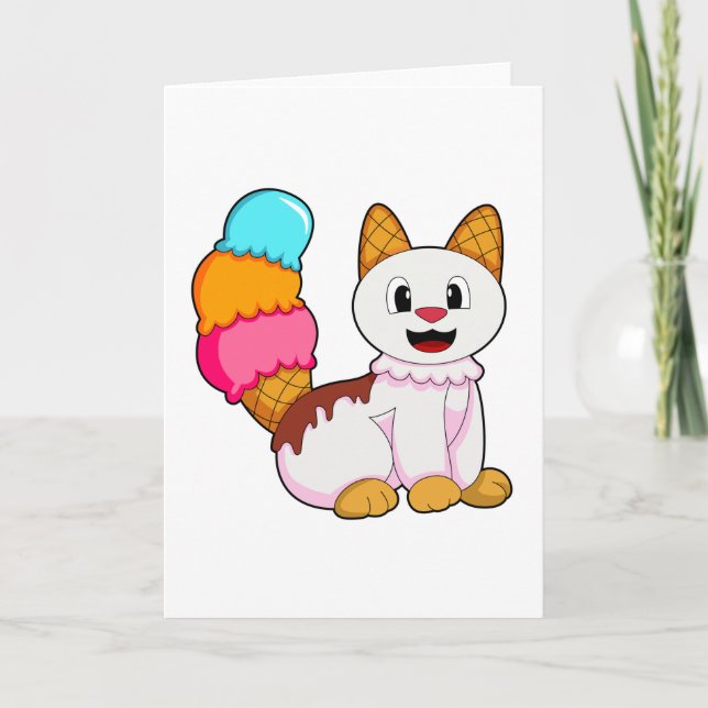 Cat with Popsicle Card (Front)