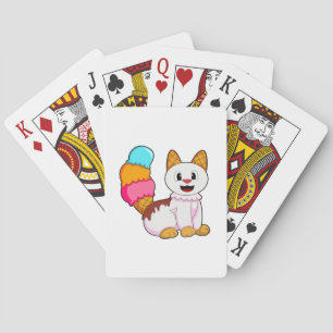 Cat with Popsicle Playing Cards