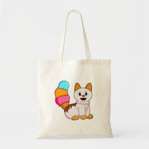Cat with Popsicle Tote Bag