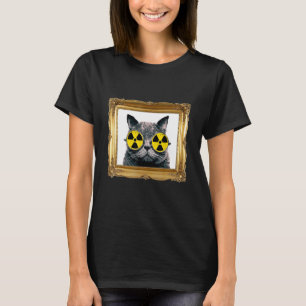 Cat with Radioactive Warning Sunglasses   Kitten T-Shirt