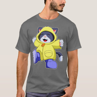 Cat with Raincoat T-Shirt