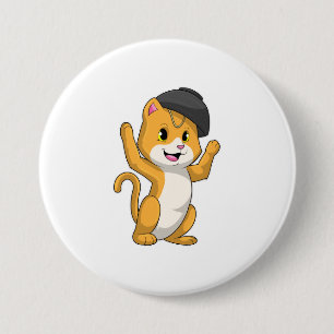 Cat with Ramen Bowl 7.5 Cm Round Badge