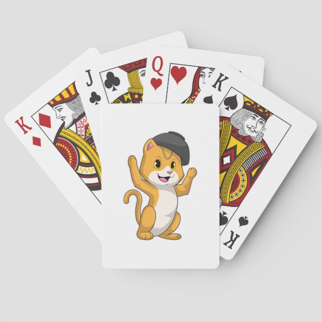 Cat with Ramen Bowl Playing Cards (Back)