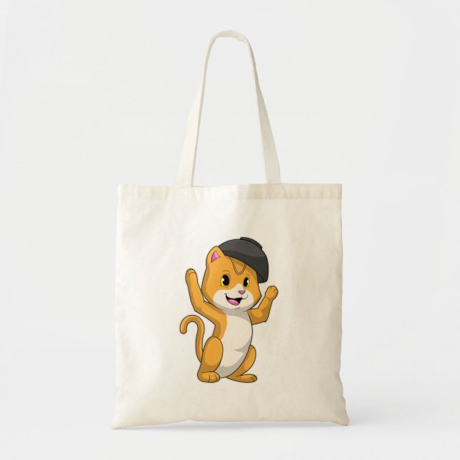 Cat with Ramen Bowl Tote Bag (Front)