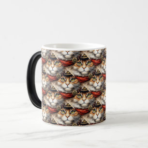 Cat with red bandanna Steampunk diamond Magic Mug