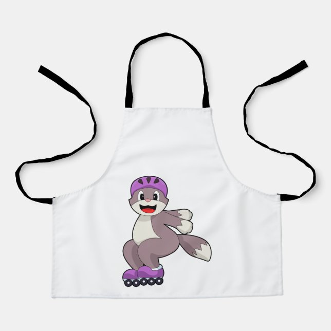 Cat with Roller skates Apron (Front)