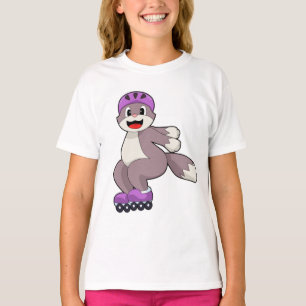 Cat with Roller skates T-Shirt