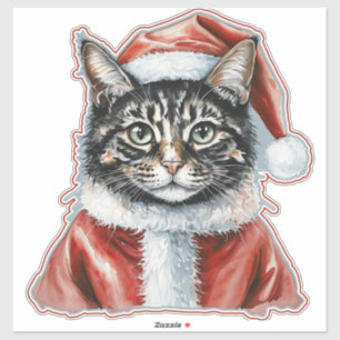 Cat With Santa Claus Outfit - Christmas 1
