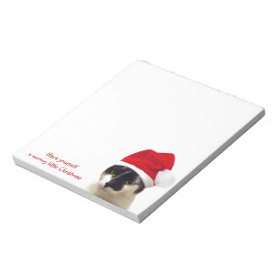 Cat with Santa's Hat Notepad