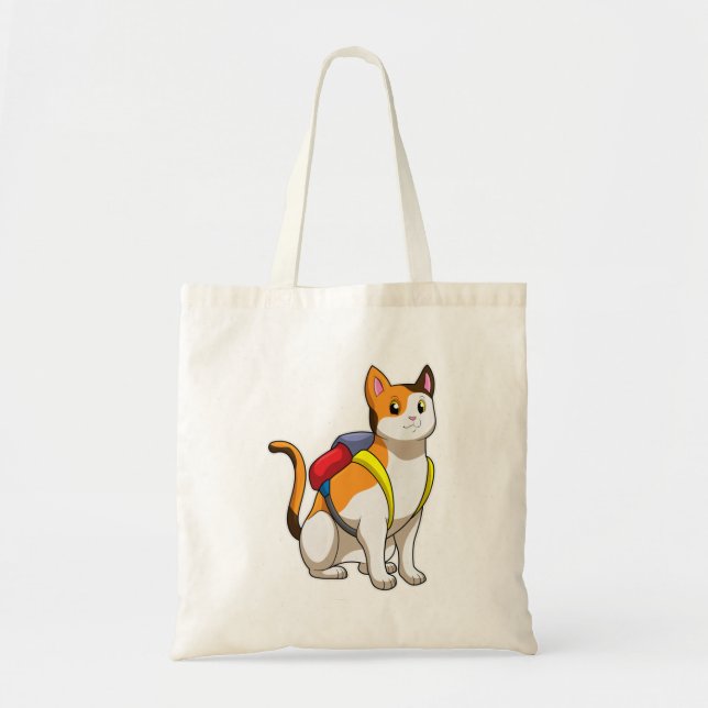 Cat with Satchel Tote Bag (Front)