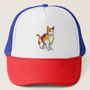 Cat with Satchel Trucker Hat