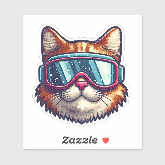 Cat With Skiing Goggles (Sheet)