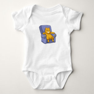 Cat with Sofa Baby Bodysuit