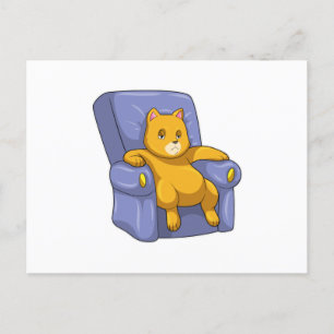 Cat with Sofa Postcard