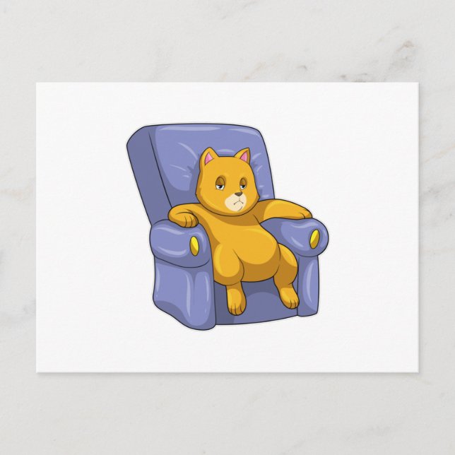 Cat with Sofa Postcard (Front)