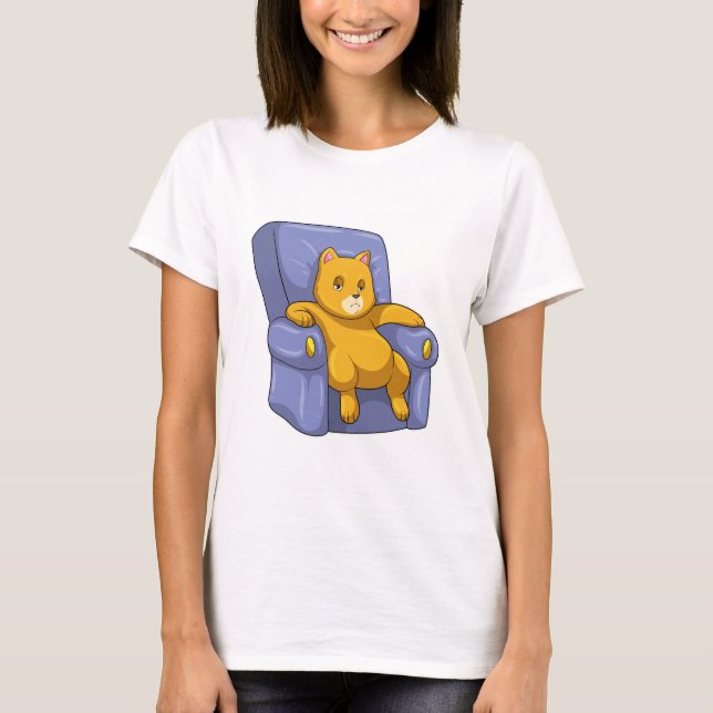 Cat with Sofa T-Shirt (Front)