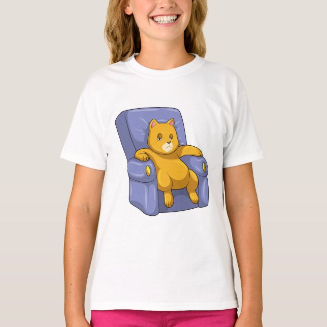 Cat with Sofa T-Shirt (Front)