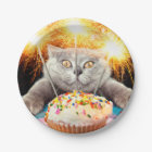 Cat With Sparkler Cupcake