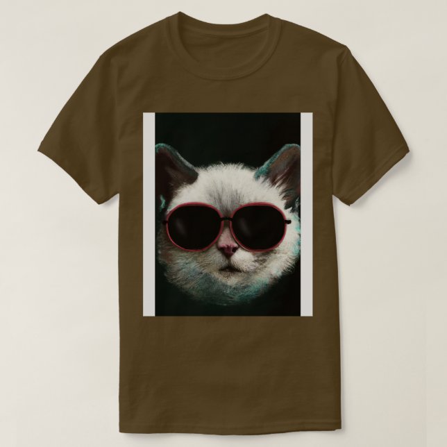 Cat with Sunglasses 2 T-Shirt (Design Front)