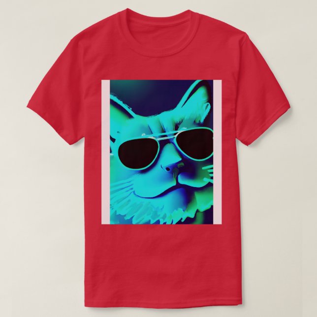 Cat with Sunglasses 6 T-Shirt (Design Front)