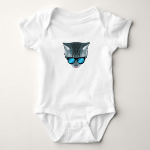 Cat with Sunglasses Baby Bodysuit