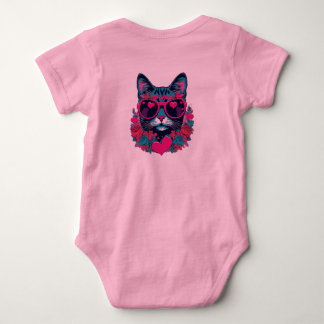 Cat with Sunglasses Baby Bodysuit