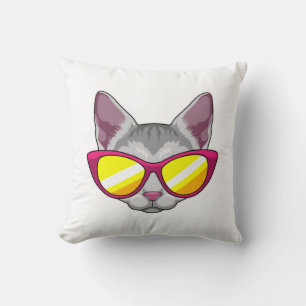Cat with Sunglasses Cushion