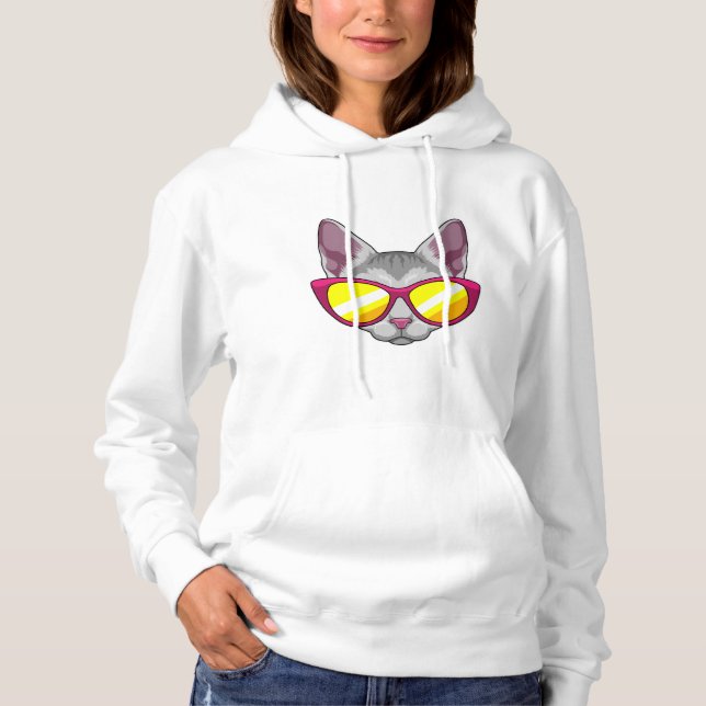 Cat with Sunglasses Hoodie (Front)