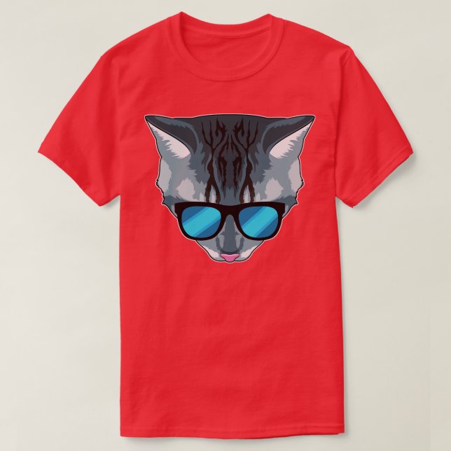 Cat with Sunglasses T-Shirt (Design Front)