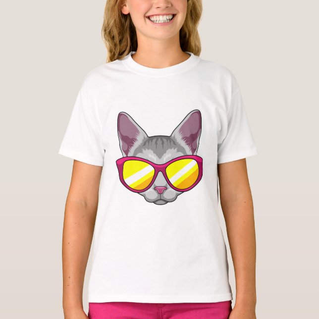 Cat with Sunglasses T-Shirt (Front)