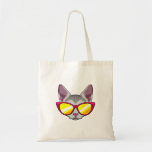 Cat with Sunglasses Tote Bag