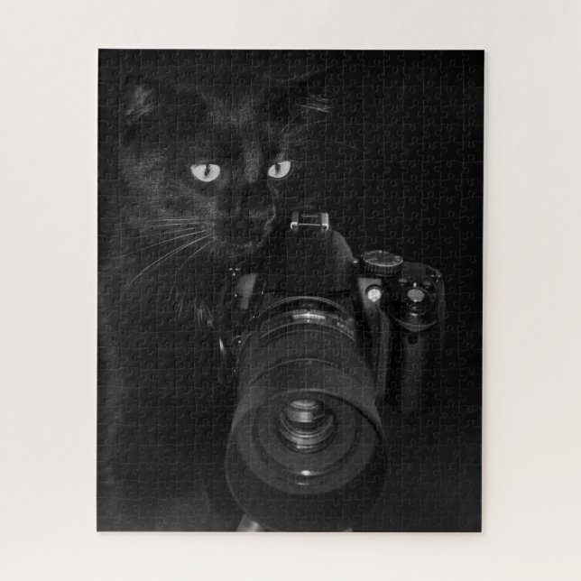 Cat with the camera jigsaw puzzle (Vertical)
