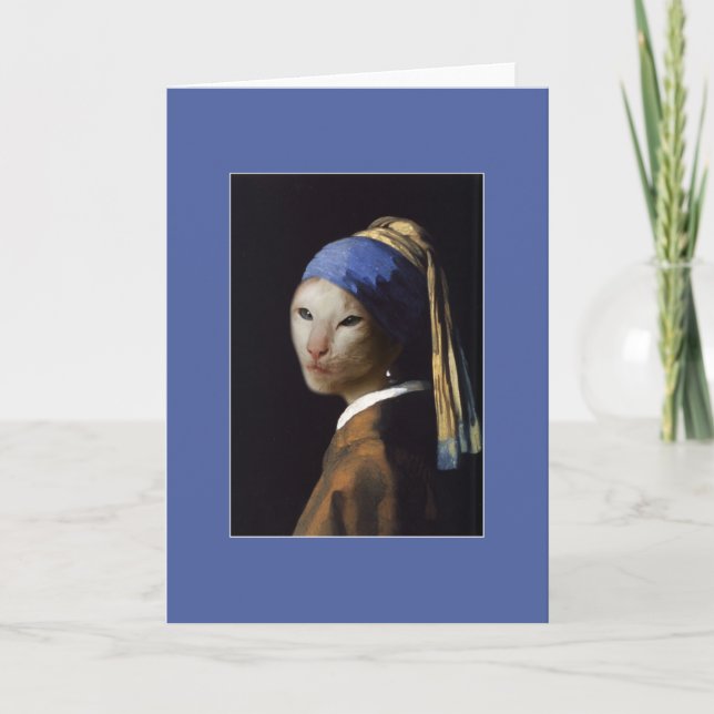 Cat with the Pearl Earring Card (Front)