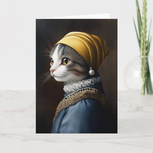 Cat with the Pearl Earring Invitation