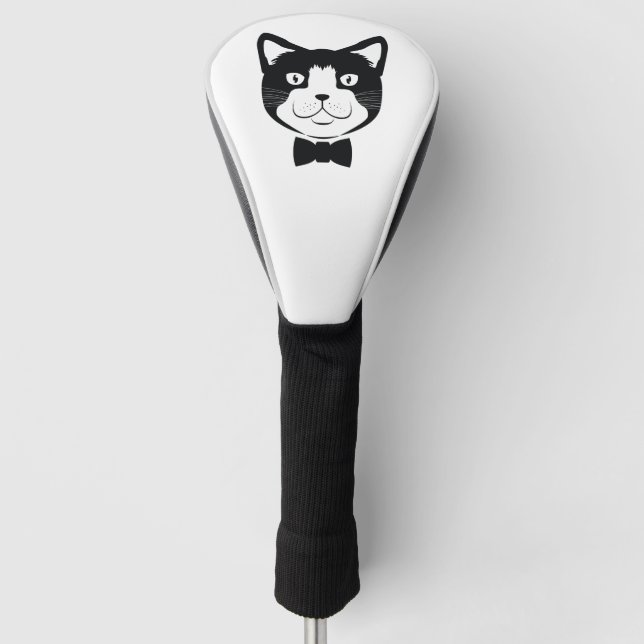 Cat With Tie Golf Head Cover (Front)