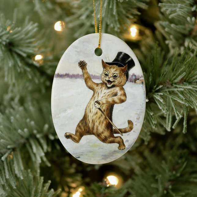 Cat with Top Hat & Cane • Louis Wain • Ornament  (Tree)