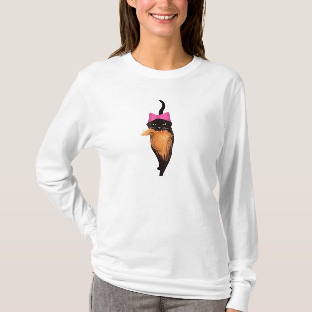 Cat with Trump Toupee T-Shirt (Front)