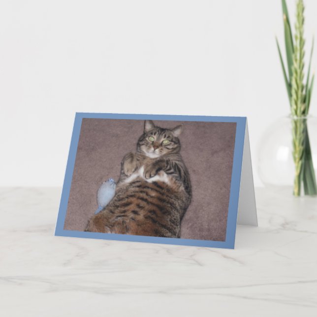 Cat With Tude Birthday Card (Front)