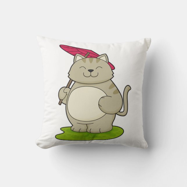 Cat with  Umbrella Cushion (Front)