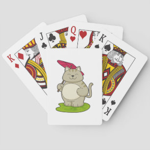 Cat with Umbrella Playing Cards