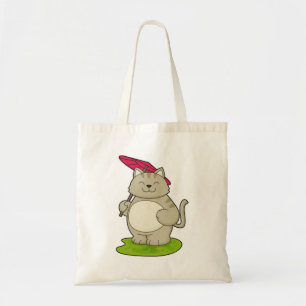 Cat with  Umbrella Tote Bag