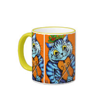 Cat With Violin by Louis Wain Cup