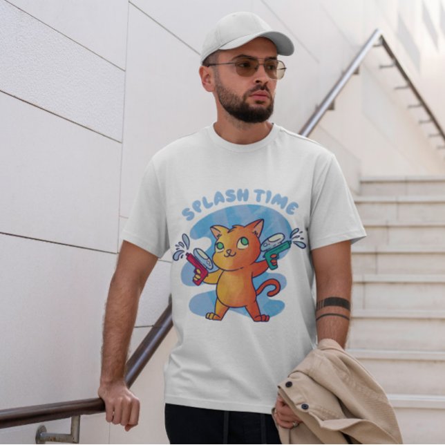 Cat With Water Guns T-Shirt (Creator Uploaded)