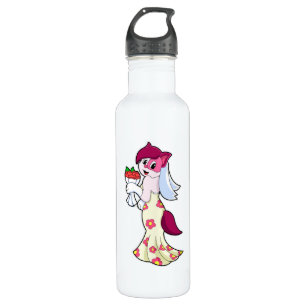 Cat with Wedding dress & Bunch of Flower 710 Ml Water Bottle