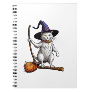 Cat Wizard Halloween Witch Mystical Cat Lovers _1 Notebook