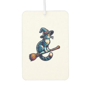 Cat Wizard Halloween Witch Mystical Cat Lovers Hal Car Air Freshener