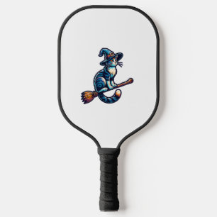 Cat Wizard Halloween Witch Mystical Cat Lovers Hal Pickleball Paddle