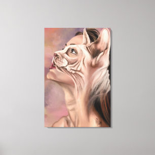 Cat Woman Canvas Print