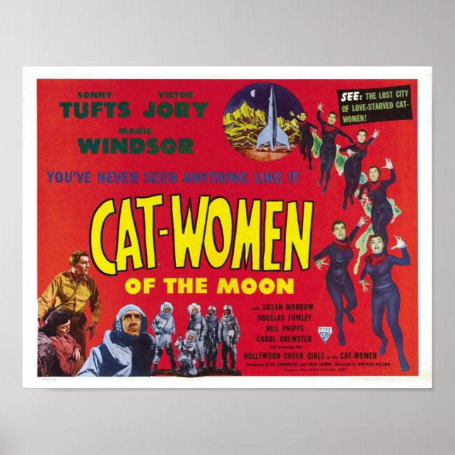 Cat Women of the Moon, Science Fiction Poster (Front)